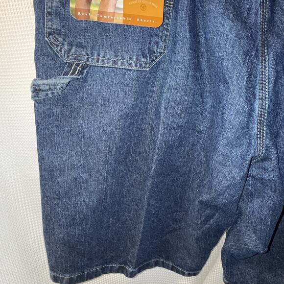 Size 42 Men’s Wrangler Carpenter Jean Shorts Blue Denim 64WC2ZD 10" Inseam NWT - Picture 10 of 14